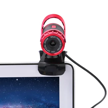 Поворотная веб-камера ночного видения USB-веб-камера высокой четкости с микрофоном на 360 градусов, прикрепляемая к компьютеру, портативному ПК, веб-камера для ноутбука