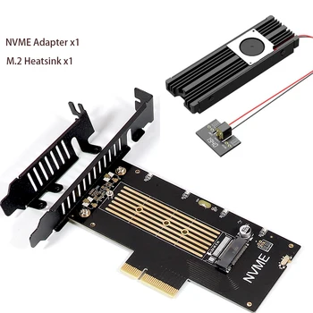 SSD-Адаптер M.2 NVME к PCIe 4.0, 64 Гбит /с PCIe 4.0 X4 Карта Расширения для Настольных ПК PCI Express Full Speed с Алюминиевым Радиатором