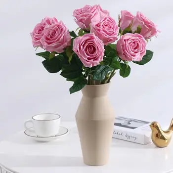 Искусственный цветок, экологически чистый, не выцветающий, искусственный цветок, Пластиковая имитация розы, декор для дома