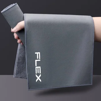 Полотенце для чистки из микрофибры, утолщенная мягкая ткань для сушки, полотенца для мытья кузова автомобиля для Ford flex Auto Accessories