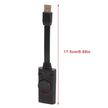 Внешняя звуковая карта USB 3,5 мм Гарнитура Адаптер микрофона для ПК ноутбука для ОС Windows L Прямая поставка