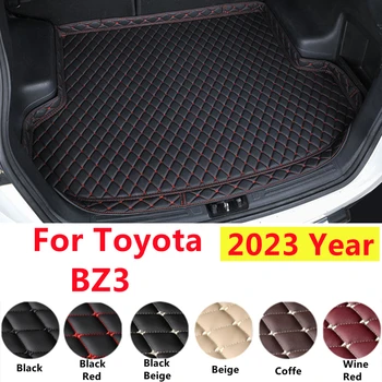 SJ Professional XPE Кожаный коврик для багажника автомобиля с высокими бортами, задняя накладка для багажника, водонепроницаемая, подходит для Toyota BZ3 2023 года ВЫПУСКА