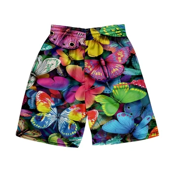 Пляжные шорты Butterfly, мужская и женская одежда с 3D цифровой печатью, повседневные шорты, модные брюки для пары