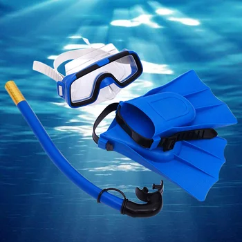 Детские очки для дайвинга, ласты для подводного плавания для подростков, снаряжение для подводного плавания на открытом воздухе, ласты для подводного плавания с маской и трубкой