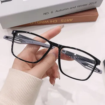 Модные Очки Для Чтения Мужчины Женщины TR90 Спортивные Очки Для Пресбиопии На Пружинной Ножке Оптические Линзы От 0 До + 4,0 Анти-Синий Свет Gafas
