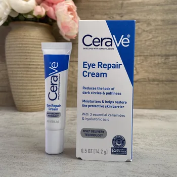 Увлажняющий крем для кожи вокруг глаз CeraVe с никотинамидом, уменьшающим черные круги и восстанавливающий тонкие линии, 14 мл