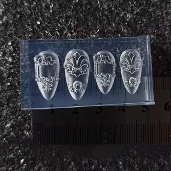 1 шт. Рамка с рельефом Ангела, 3D акриловая форма для ногтей, украшения для ногтей, силиконовые пластины для тиснения ногтей, изделия для ногтей