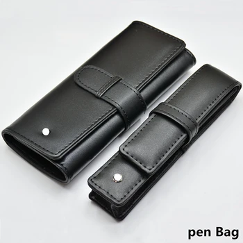 роскошная черная сумка для ручек из кожи MB и PU, деловой канцелярский пенал для канцелярских принадлежностей для подарка на День рождения