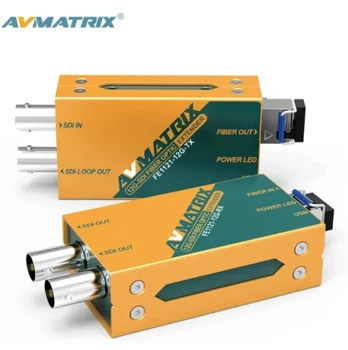 Avmatrix FE1121-12G Дальность передачи 10 км 12G-SDI Волоконно-Оптический Удлинитель SFP/LC Волоконный передатчик-Приемник с разрешением 4K