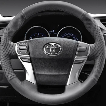 Чехол на руль Toyota Reiz Mark X 2009-2015, замша ручной работы, автомобильные аксессуары из натуральной кожи