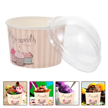 Мини-подарки Миска для хранения йогурта Шарик для упаковки пудинга Одноразовые контейнеры с крышкой Пластиковые стаканчики