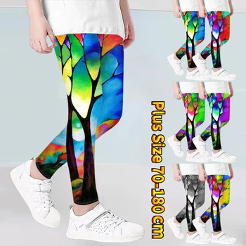 2023 Весенне-осенние леггинсы для йоги с воздухопроницаемостью, новый дизайн, спортивные штаны с принтом, комфортные леггинсы для маленьких девочек, детские штаны для йоги