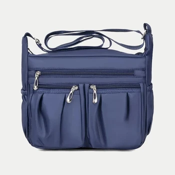 Сумки через плечо большой вместимости для женщин, сумка-мессенджер, повседневная водонепроницаемая оксфордская многослойная сумка через плечо, сумка для покупок для мамы