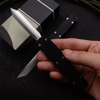 Micro OTF Tech Knife UT70 серии 7CR17 Стальное лезвие CNC Tech Ручка из алюминиевого сплава Карманный нож для самообороны на открытом воздухе