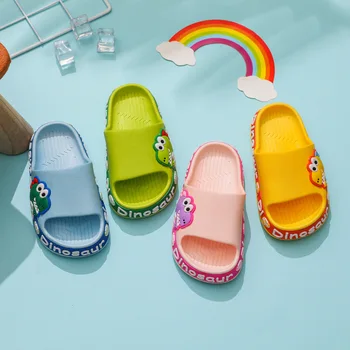 Детские тапочки, детская летняя пляжная обувь с героями мультфильмов для мальчиков и девочек, мягкая нескользящая подошва