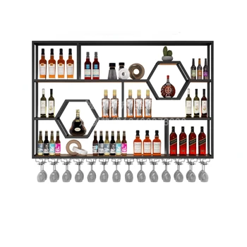 Вертикальный винный шкаф с черным дисплеем, металлический коммерческий барный шкаф, Подвесные украшения для дома