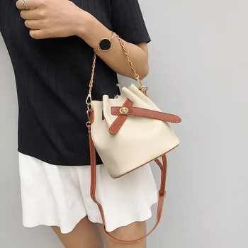2023 Модная повседневная женская сумка на цепочке из искусственной кожи, сумка-мешок большой емкости, универсальная сумка для студенток в корейском стиле