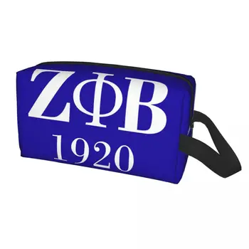 Сумка для туалетных принадлежностей с логотипом женского общества Zeta Phi Beta с греческими буквами 1920, косметический органайзер для хранения косметики, чехол для набора Dopp