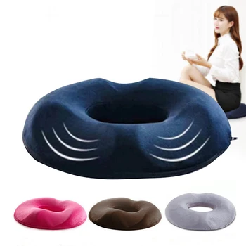 Комфортная подушка для сиденья в виде пончика, пена с эффектом памяти от геморроя, Массажная подушка для копчика, подушка для автомобильного офисного сиденья, инструмент для дома