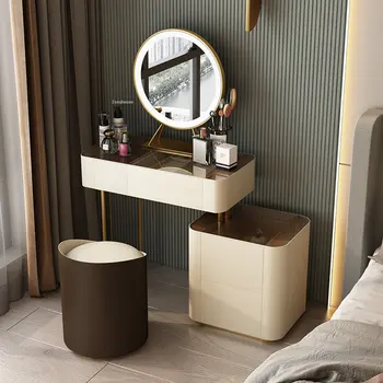Туалетный столик для спальни из массива дерева, современный минималистичный ящик для маленькой квартиры, туалетный столик, мебель для дома, туалетный столик D