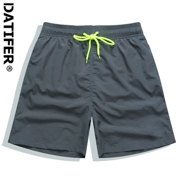 Мужские шорты для плавания Bañador Hombres от бренда Datifer, мужские короткие однотонные шорты для плавания с сетчатой подкладкой, регулируемые эластичные карманы для купания