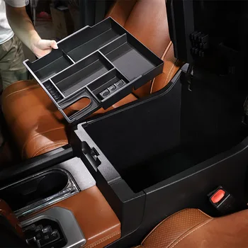 Для Toyota Tundra Sequoia 2014-2020 ABS Черный Автомобильный Центральный Подлокотник Коробка Для Внутреннего Хранения Bbox Лоток Для Мобильного Телефона Автомобильные Аксессуары