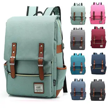Модный винтажный рюкзак для ноутбука, женские холщовые сумки, мужские холщовые рюкзаки для путешествий и отдыха, ретро повседневная сумка, школьные сумки для подростков#