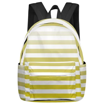 Женские рюкзаки с геометрической полосой и желтым градиентом, водонепроницаемые школьные рюкзаки для студентов, мальчиков и девочек, сумки для ноутбуков Mochilas