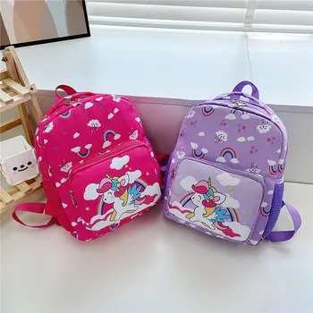 Качественный детский сад 2023, новый детский рюкзак для мальчиков и девочек, мультяшный рюкзак с динозавром и единорогом для учеников начальной школы