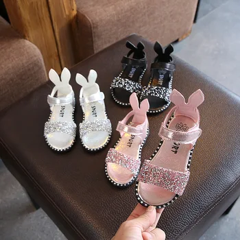 Сандалии для девочек от 1 до 14 лет, детская летняя обувь с блестками, Детские сандалии для девочек, Sandalia Infantil, Обувь принцессы, Сандалии для девочек