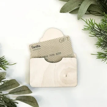 Рождественский деревянный держатель для карт, денег, сделай САМ, Подставка для поздравительных открыток, подарок на годовщину