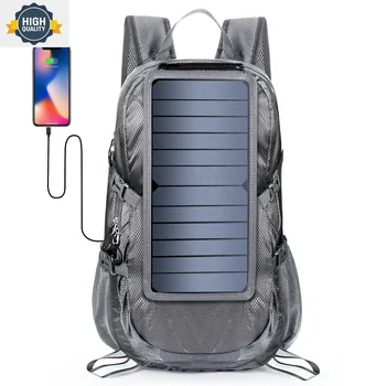 Складной рюкзак на солнечной батарее, походный рюкзак с питанием 5 В, панельная зарядка мощностью 6,5 Вт для мобильных телефонов