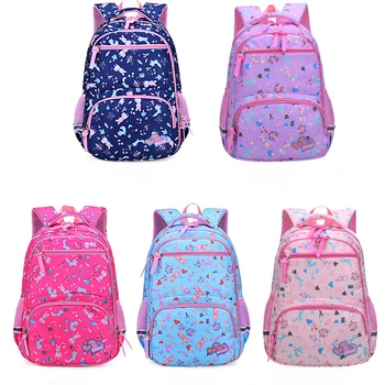 Новая детская сумка для книг с милым принтом, школьные сумки для учащихся начальной школы, водонепроницаемые рюкзаки, повседневные детские рюкзаки 1-6 классов.