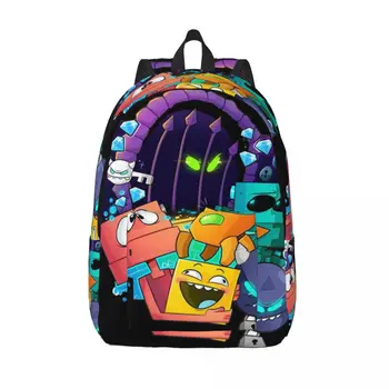Geometry Gaming Cube Dash Рюкзак для мальчиков и девочек, школьная сумка для студентов, Экстремальный рюкзак для демонов, сумка для дошкольного детского сада