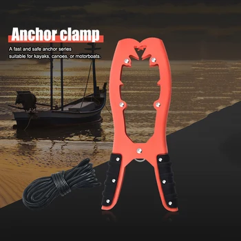 Захват для рыболовной щетки с большим зажимным отверстием Анкерная рукоятка из нержавеющей стали 16-футовый паракорд Снаряжение для катания на лодках рыбалки кемпинга