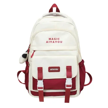 Женский школьный рюкзак для девочек-подростков, школьная сумка для студенток кампуса, нейлоновый Корейский рюкзак