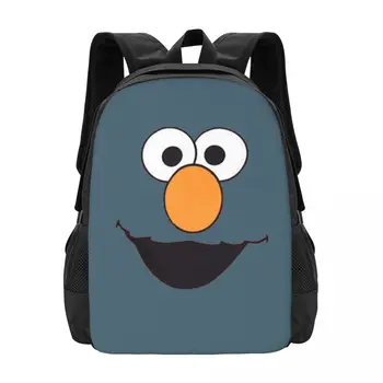 Elmo Face Простой Стильный Студенческий школьный рюкзак, Водонепроницаемый Повседневный рюкзак Большой емкости, Дорожный рюкзак для ноутбука.