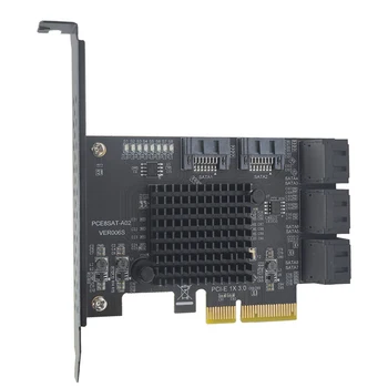 Карта расширения PCIE PCI-E От 4X До 8 Портов GEN3 Плата Расширения SATA 3,0 SSD Адаптер HDD Адаптер Контроллер для Корпуса Компьютера 2U