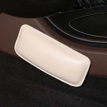 Черная автомобильная подушка для колена, кожаный наколенник для салона автомобиля, удобная подушка из пены с эффектом памяти, универсальная для грузовых автомобилей