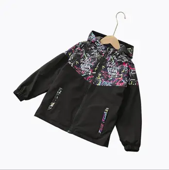 Весенне-осенний костюм Rush для девочек, новое стильное детское ветрозащитное пальто, спортивная одежда для детей на открытом воздухе