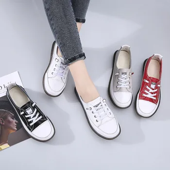 Летняя новинка 2021 года, Корейская версия женской спортивной обуви на плоской подошве, Маленькие белые туфли, женская модная обувь, обувь для мамы