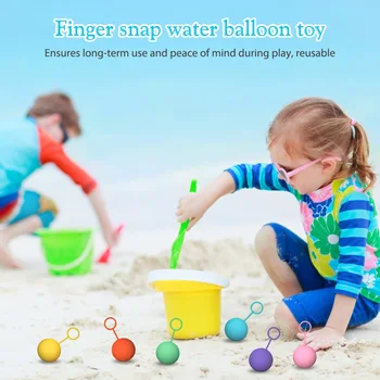 Самоуплотняющийся шарик для водяных бомб Силиконовый шарик для брызг воды с пряжкой для пальцев Дизайн для игр в воде во дворе или бассейне Летняя веселая вечеринка