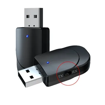 3 В 1 KN330 Bluetooth 5.0 Аудиопередатчик приемник Два в одном USB Компьютер ТВ адаптер Автомобильный двойной выход для динамиков Наушники