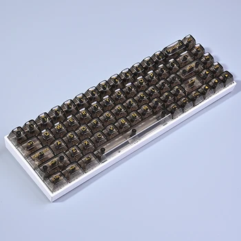 Прозрачные Колпачки Для Ключей SA Profile Черно-Белый Английский Crystal Keycap PC Для MX Switch Механическая Клавиатура Keycap с ISO Enter