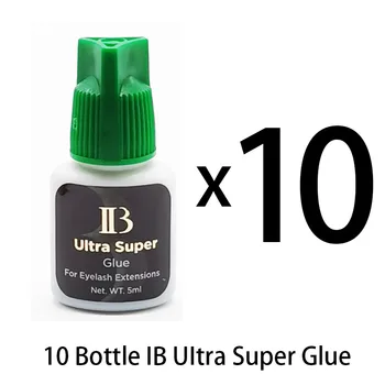 10 Бутылок клея IB Накладные ресницы IB Ultra Super Glue 5 мл клея Для наращивания ресниц Корейский Клей для ресниц Быстросохнущий клей для ресниц
