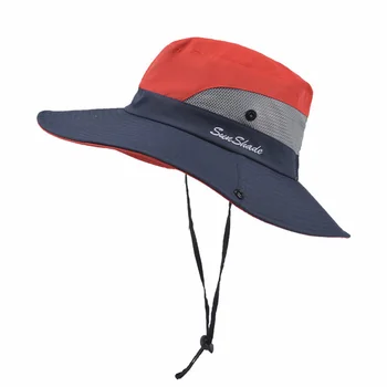 Мужская летняя складная солнцезащитная шляпа рыбака для родителей и детей, Мужская Женская Повседневная пляжная солнцезащитная кепка с широкими полями, кепка с защитой от ультрафиолета V14