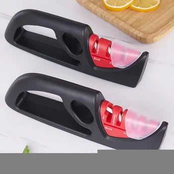 Ручная точилка для ножей кухонный четырехступенчатый шлифовальный инструмент домашний инструмент для быстрой заточки многофункциональный точильный камень для ножей