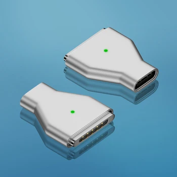 Магнитный индикатор адаптера USB C Адаптер быстрой зарядки PD Конвертер Type-C для Magsafe для MacBook Air/Pro 2021-2023