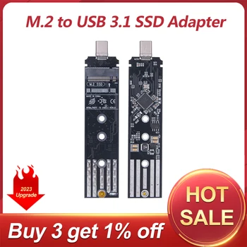 SSD-адаптер M.2 к USB 3.1 4 ТБ M.2 USB C Карта RTL9210B NVME к USB 3.1 Конвертер Поддержка карт M.2 NVME/SATA к адаптеру Type C.