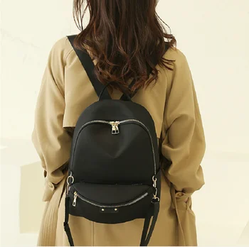 Модный Водонепроницаемый Оксфордский рюкзак с небольшой сумкой на груди, женская школьная сумка большой емкости, Многофункциональные сумки через плечо